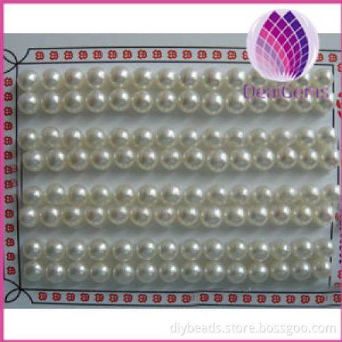 China Wholesale White Freshwater Pearls Half-drilled Button Pearls